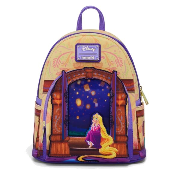 Loungefly Disney Tangled Rapunzel Lenticular Lantern Window Mini Backpack - Picture 1 of 4
